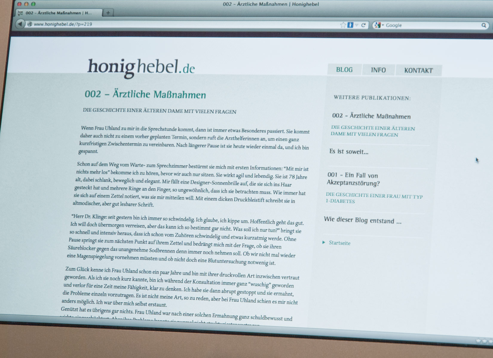 Honighebel – Screendesign