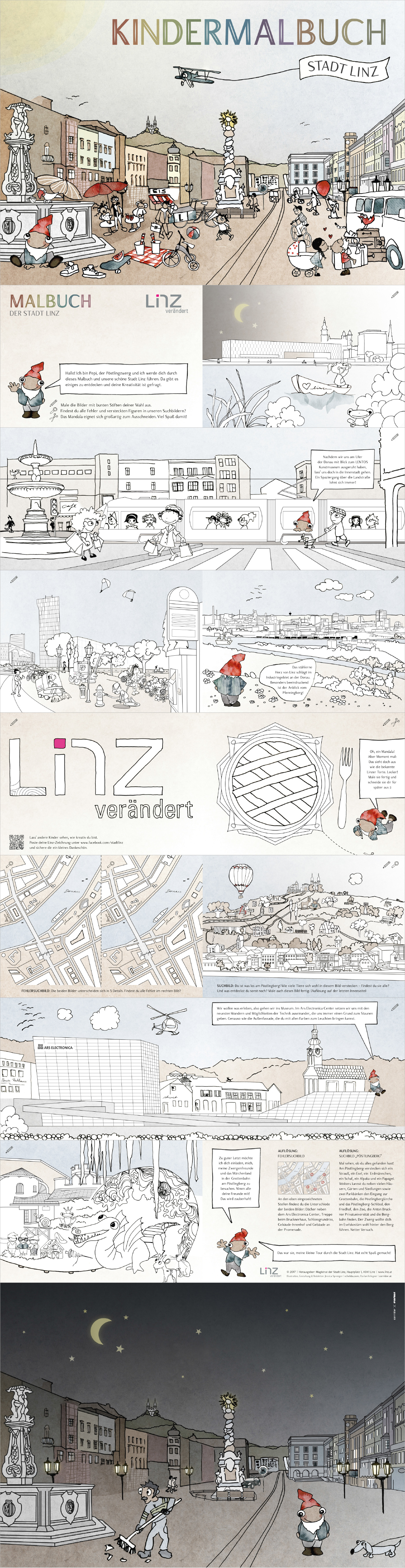 Kindermalbuch Linz Illustration Editorial Design
