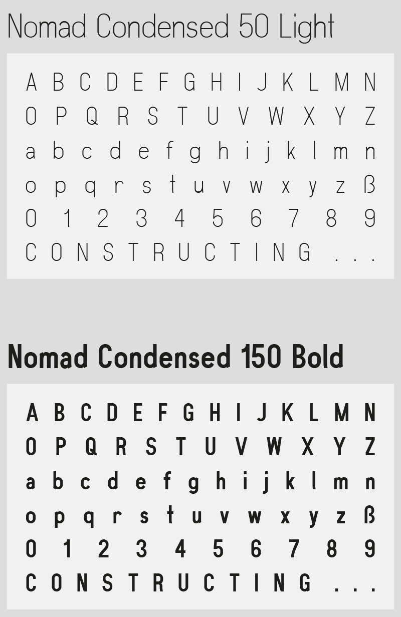 Nomad Sans Condensed Preview corridor Fonts