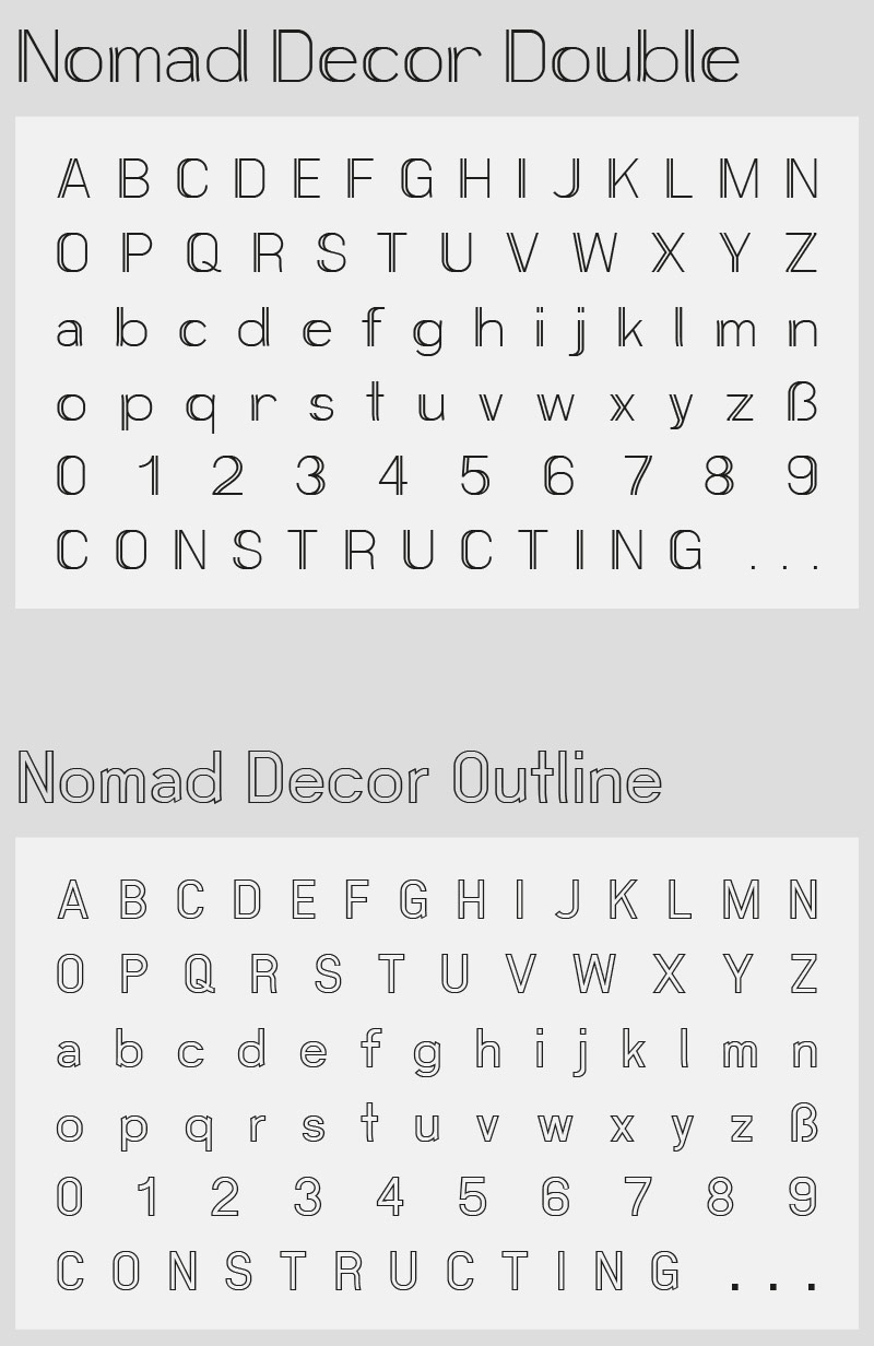 Nomad Sans Decor Preview corridor Fonts