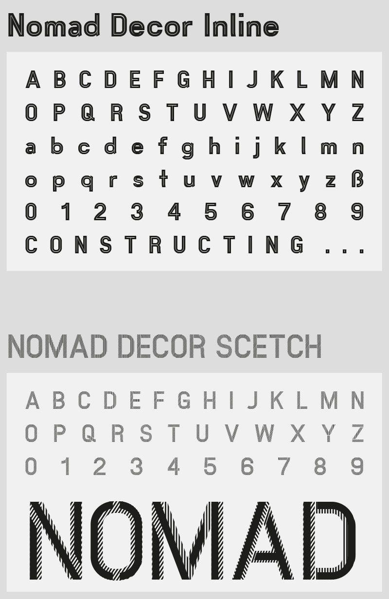Nomad Sans Decor Preview corridor Fonts