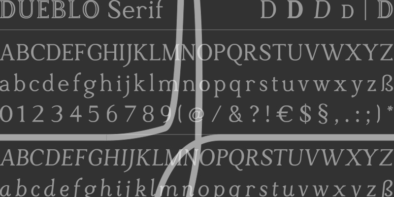 Dueblo Serif / alphabeet, Fonts